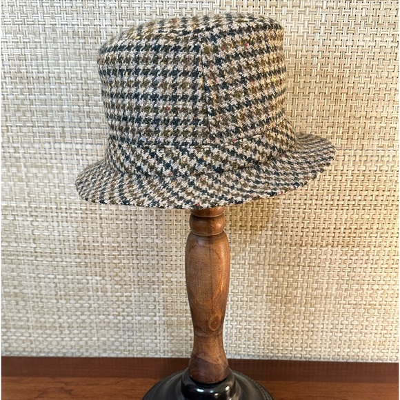 🌟3xHP🌟VTG 1960s-70s David Hanna & Sons New Wool Houndstooth Bucket Hat Ireland - Picture 4 of 9